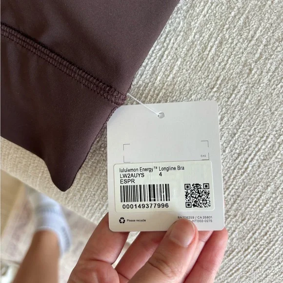 NWT Lululemon Energy Bra Longline - Picture 2 of 3